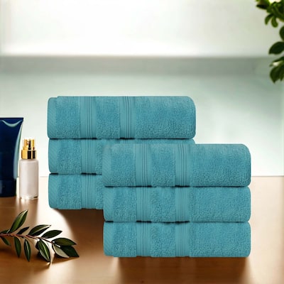 Superior Smart Dry Zero Twist Cotton Hand Towels, Set of 6