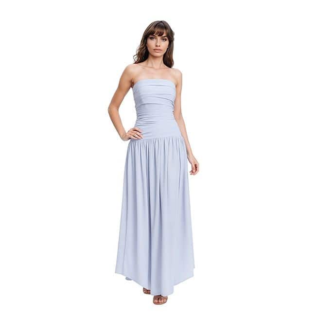 Jewel Badgley Mischka Hadley Strapless Drop Waist Gown