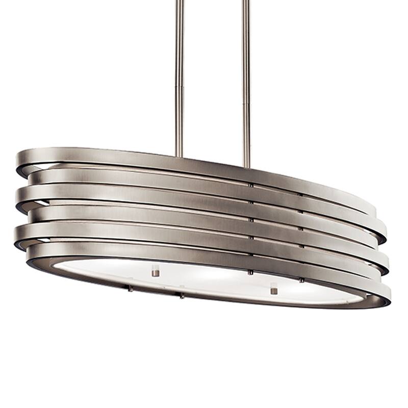 Kichler Lighting Roswell Collection 3-light Brushed Nickel Oval Chandelier/Pendant