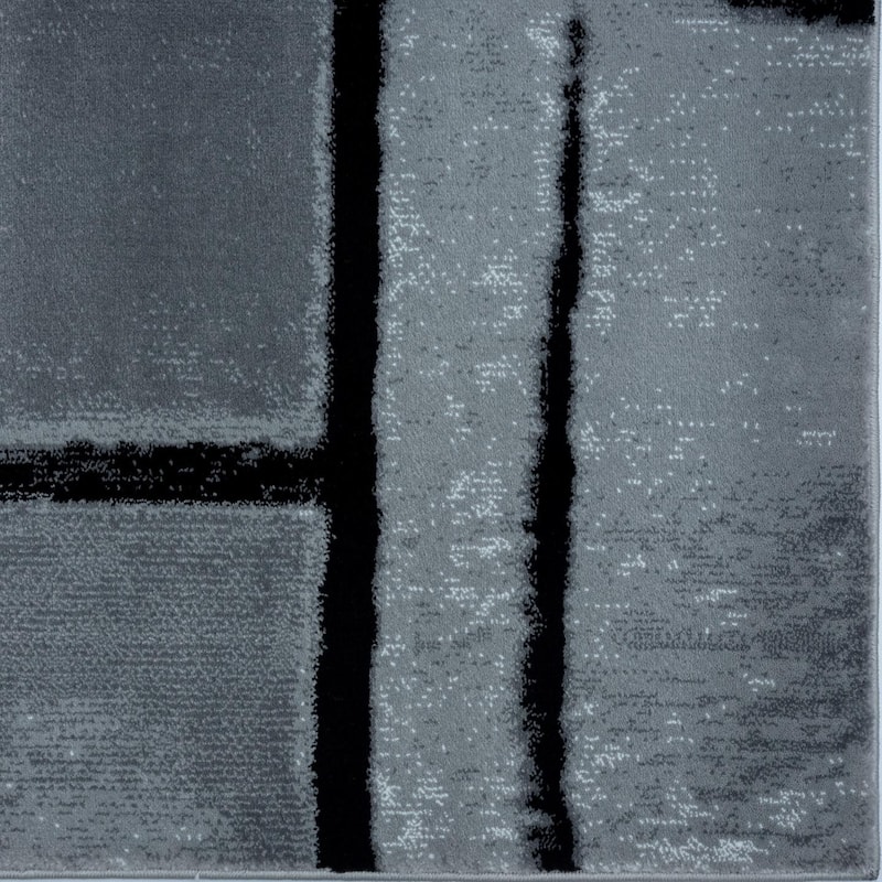 Luxe Weavers Abstract Geometric Grid Area Rug