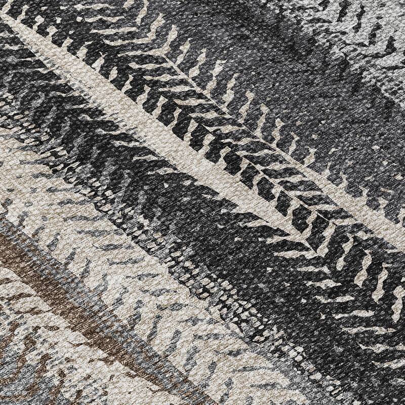 Machine Washable Indoor/ Outdoor Chantille Modern Imprints Rug