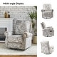 preview thumbnail 2 of 9, Roderich Farmhouse Floral Print Swivel Rocker Recliner with Rolled Arms Set of 2 by HULALA HOME