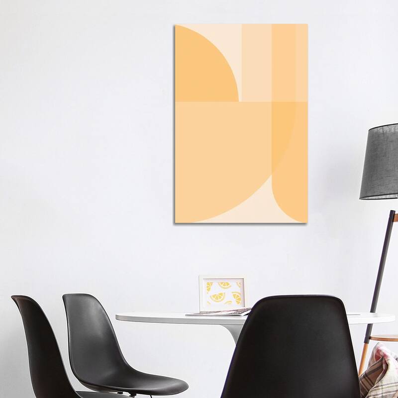 iCanvas "Geometry Shape Organic Mustard Illustration Art Geometric" by Merle Callesen Canvas Print - 40x26x1.5