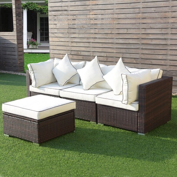 Wtsenates 1080 Uhd Unique Design Wicker Seat For Patio Group 5992