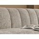 preview thumbnail 2 of 12, Slope Arm Chenille Fabric Rectangle Sectional Sofa Scallop Sofa in Light Brown