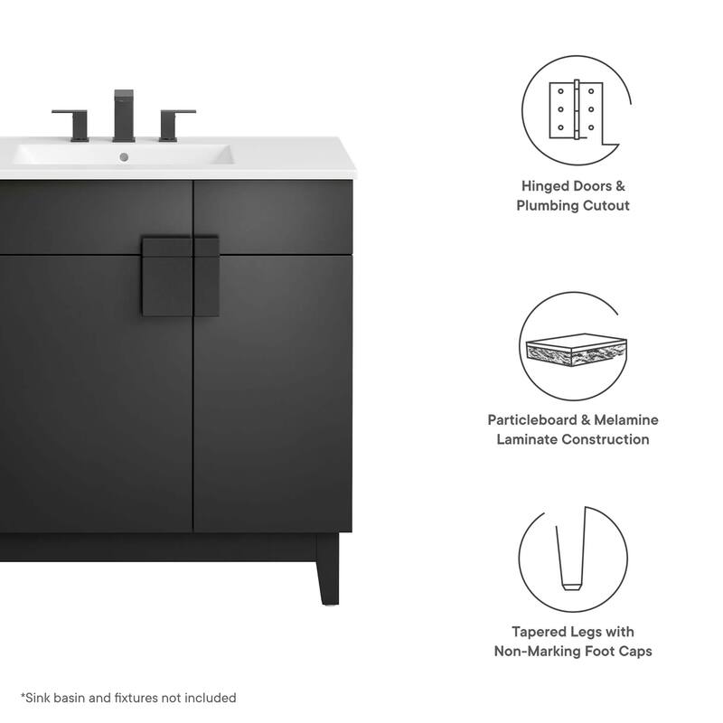 Miles 36" Bathroom Vanity Cabinet (Sink Basin Not Included) - 36