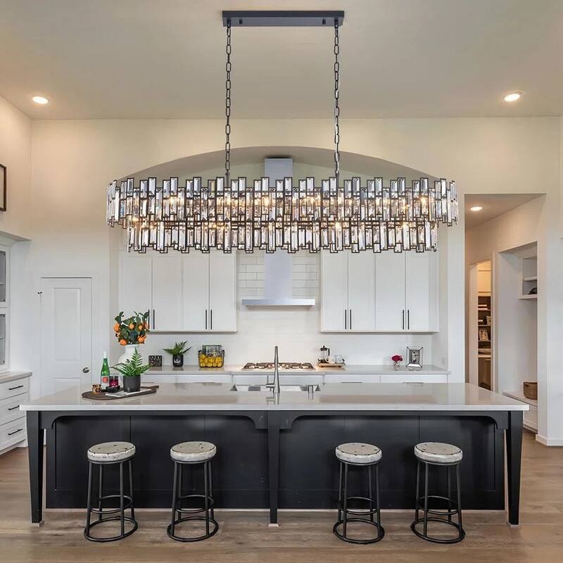 KAYLA 24in Chandelier 10-Light Crystal Chandelier
