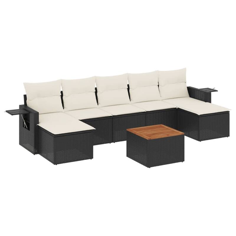 vidaXL Garden Sofa Set PE rattan Large UV-resistant materials