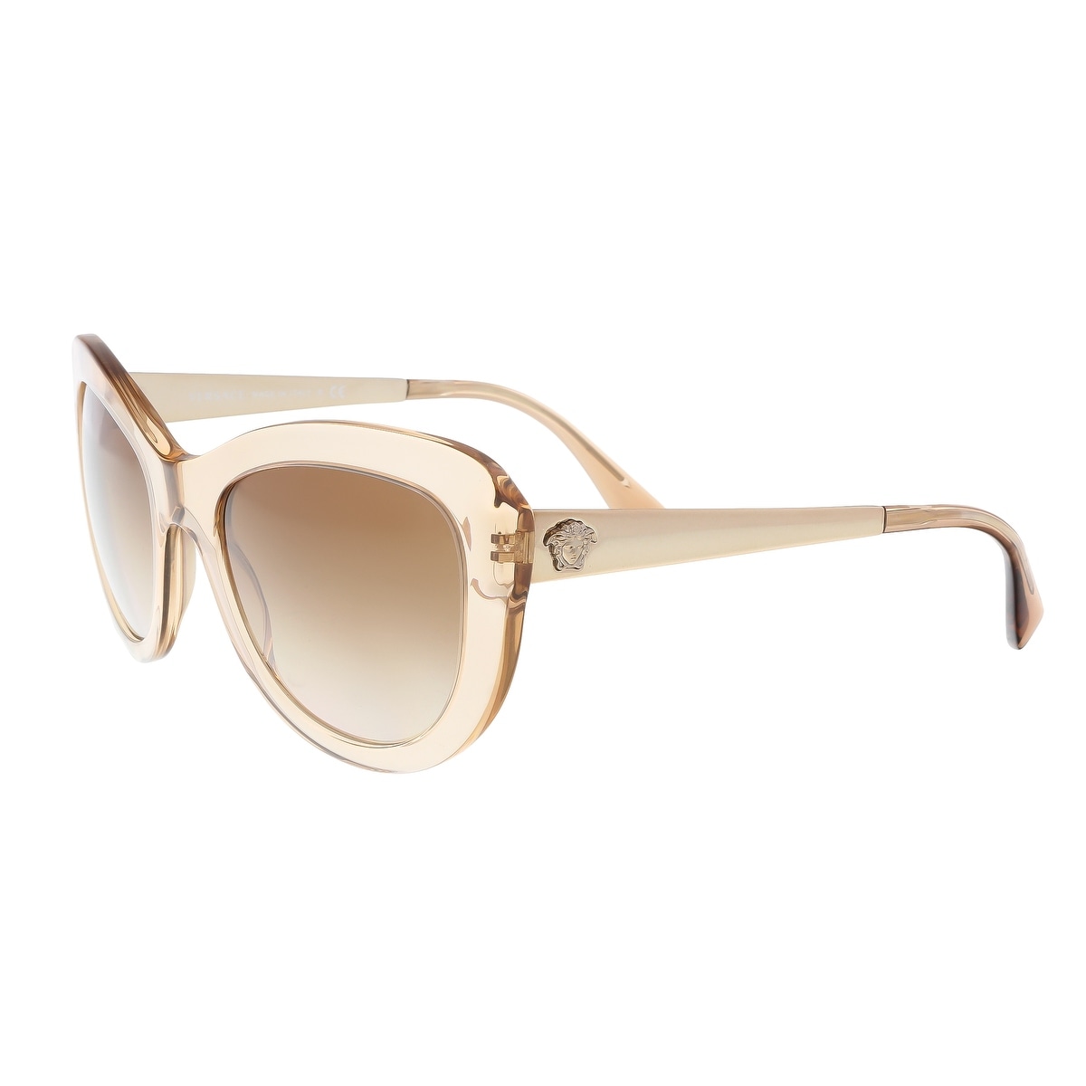 Shop Versace Ve4325 521513 Transparent Red Gradient Black Cateye