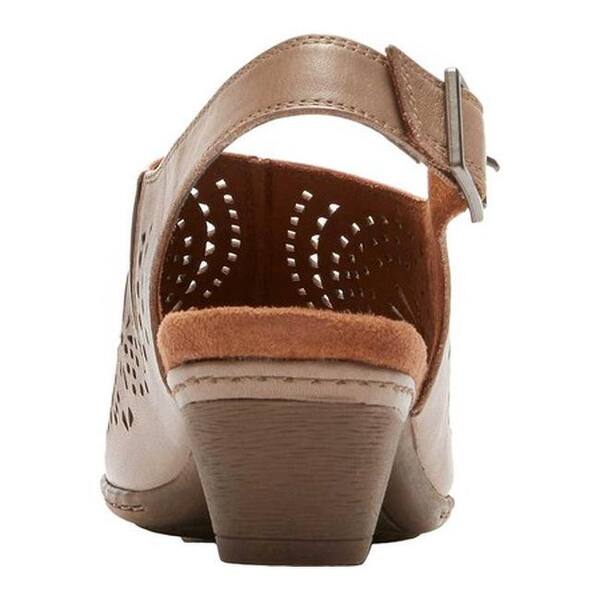 Shop Rockport Women S Cobb Hill Ainsley Slingback Khaki Leather Overstock 11785691