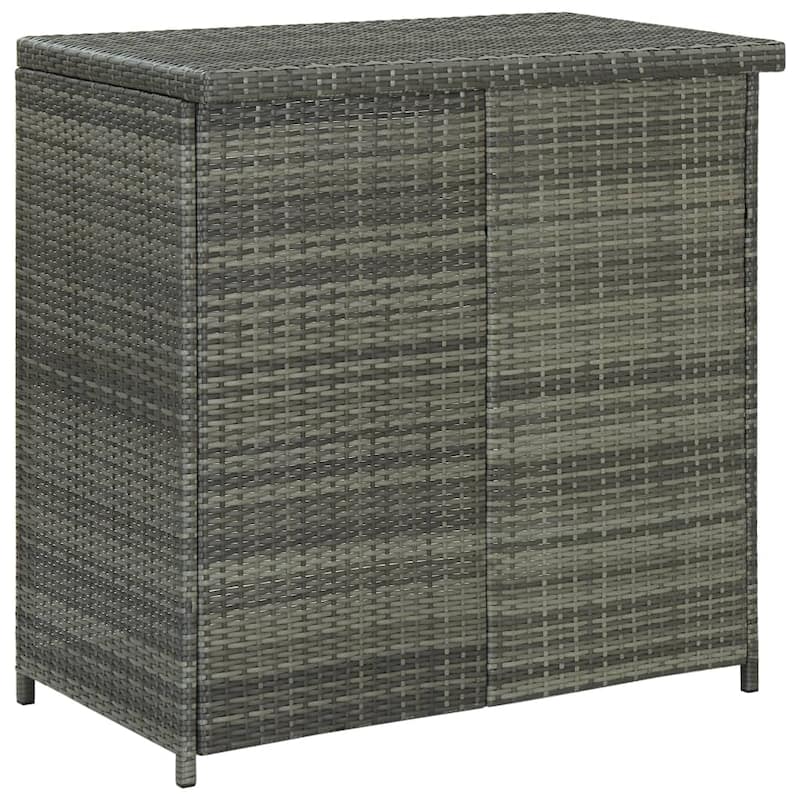 vidaXL 3 Piece Bar Set Poly Rattan Gray