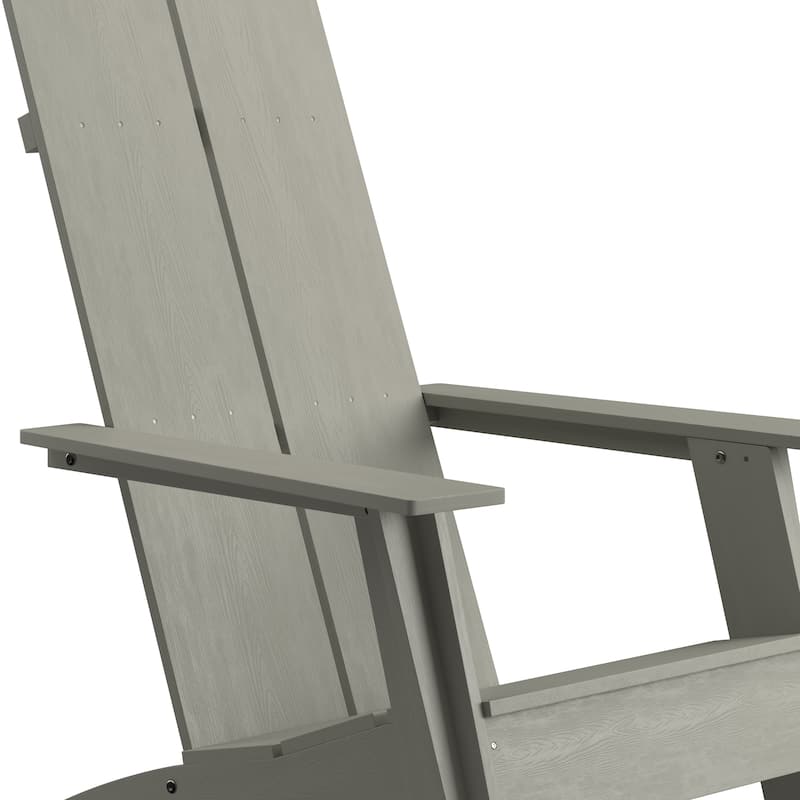 Modern Dual Slat Back Adirondack Style Chairs (Set of 2)