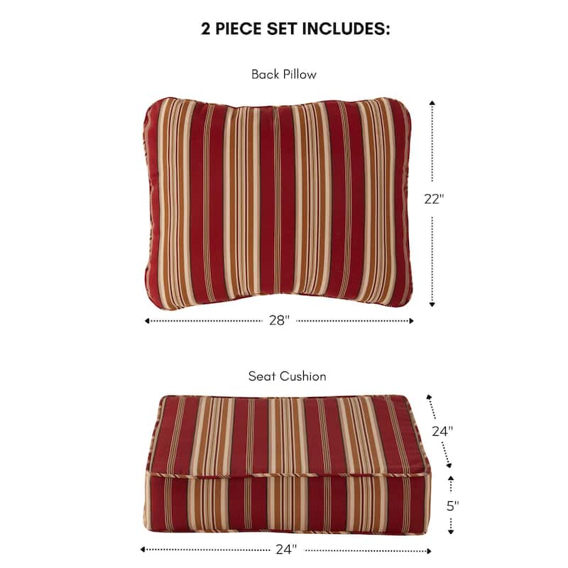 Premium Deep Seat Outdoor Cushion Set by Greendale Home Fashions (Cushions Only)