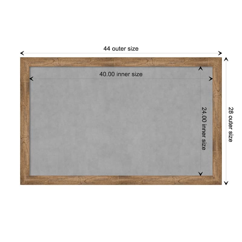 Amanti Art Owl Brown Narrow Framed Magnetic Board - Board Size 40x24