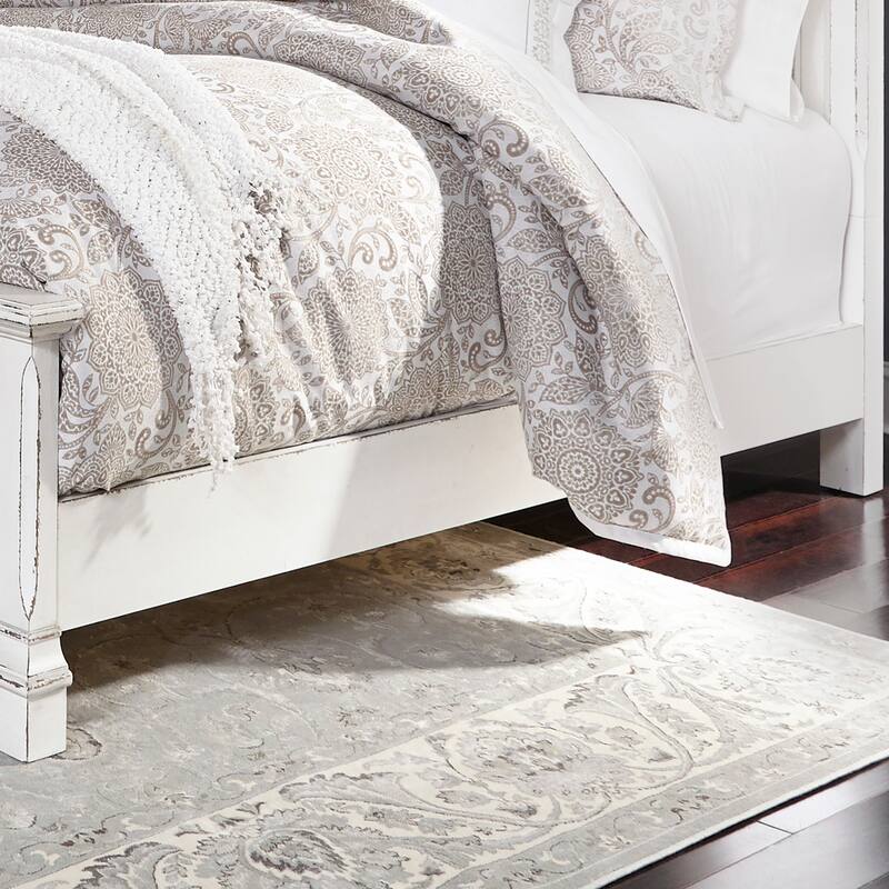 The Gray Barn Abbey Park Weathered Brown & Antique White King California Panel Bed