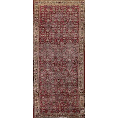 Tabriz Persian Antique Runner Rug Hand-knotted Wool Carpet - 3'3"x 9'3"
