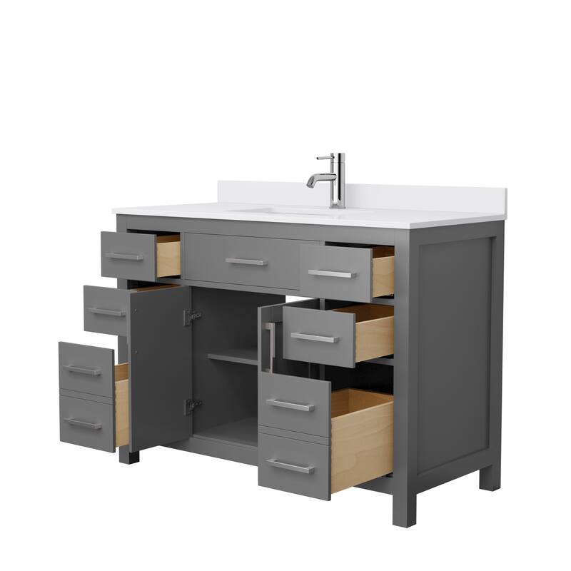 Beckett 48 Inch Single Vanity, Cultured Marble Top