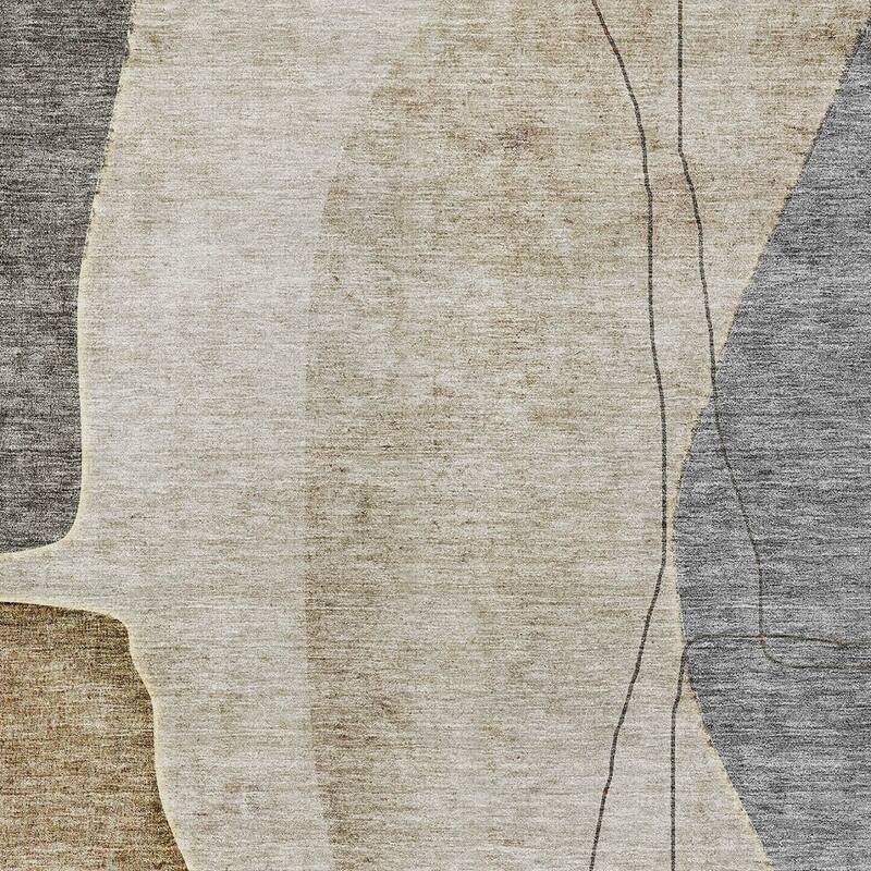 HomeRoots Abstract Transitional Rectangle Outdoor Rug