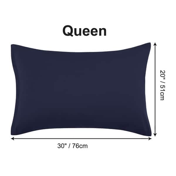 dimension image slide 35 of 39, 2 Pcs Zippered Pillowcases, Brushed Microfiber Pillow Case Cover