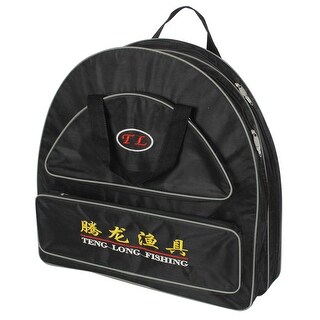 Shop Unique Bargains Zip Up 4 Compartments Letters Print Fishing Carry Bag Cage Net Storage Holder Overstock 17646417