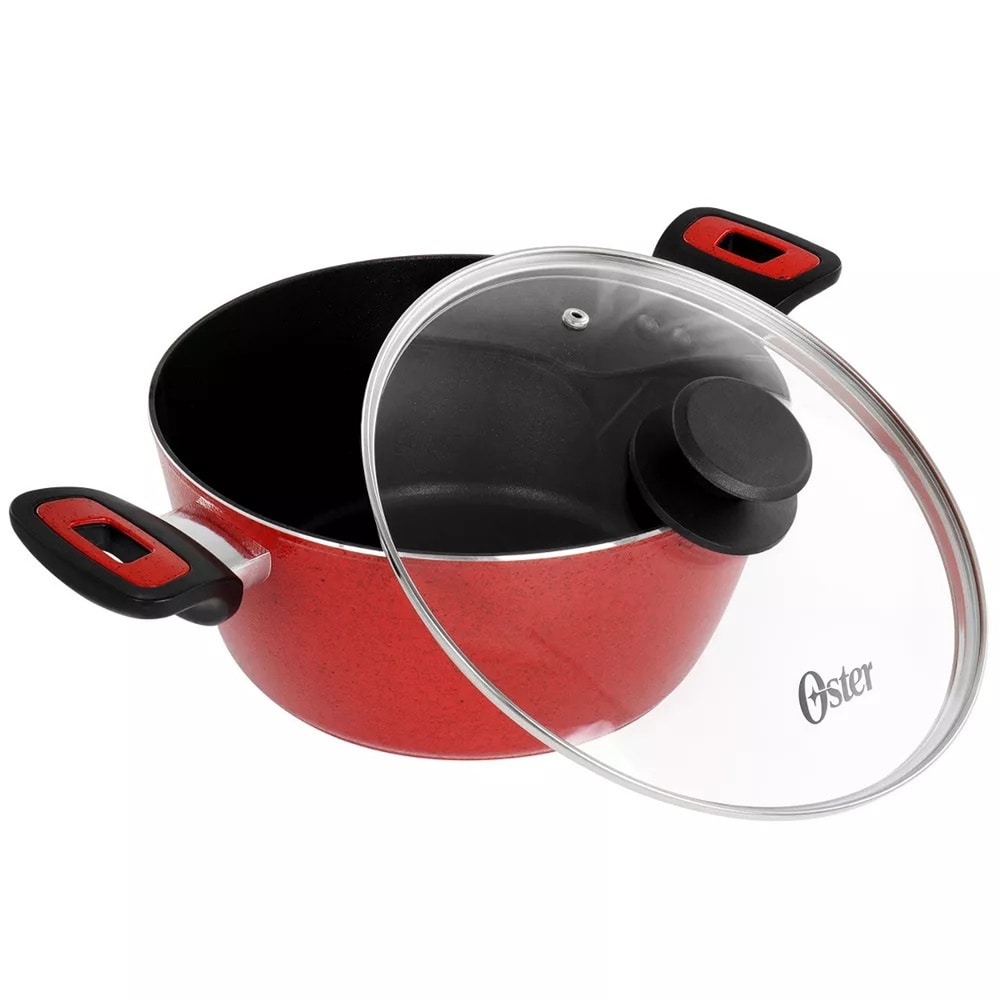 6 Quart Nonstick Aluminum Dutch Oven with Lid in Cherry - Bed Bath & Beyond  - 37451860