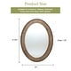 preview thumbnail 7 of 12, Cameo Wood Framed 32-Inch Oval Wall Mirror, Bathroom Wall Mirror - 31.89" H x 24" W x 1.26" D