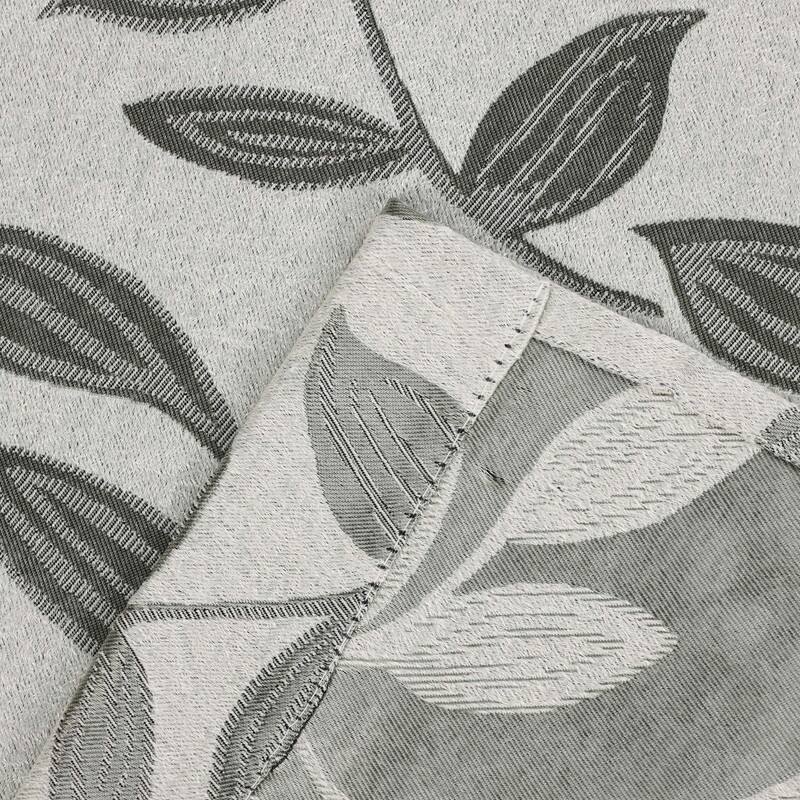 Superior Leaves Machine Washable Room Darkening Grommet With Ties Blackout Curtains, Set of 2