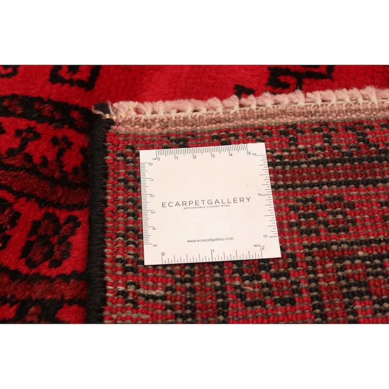 ECARPETGALLERY Hand-knotted Akhjah Red Wool Rug - 6'8 x 8'8