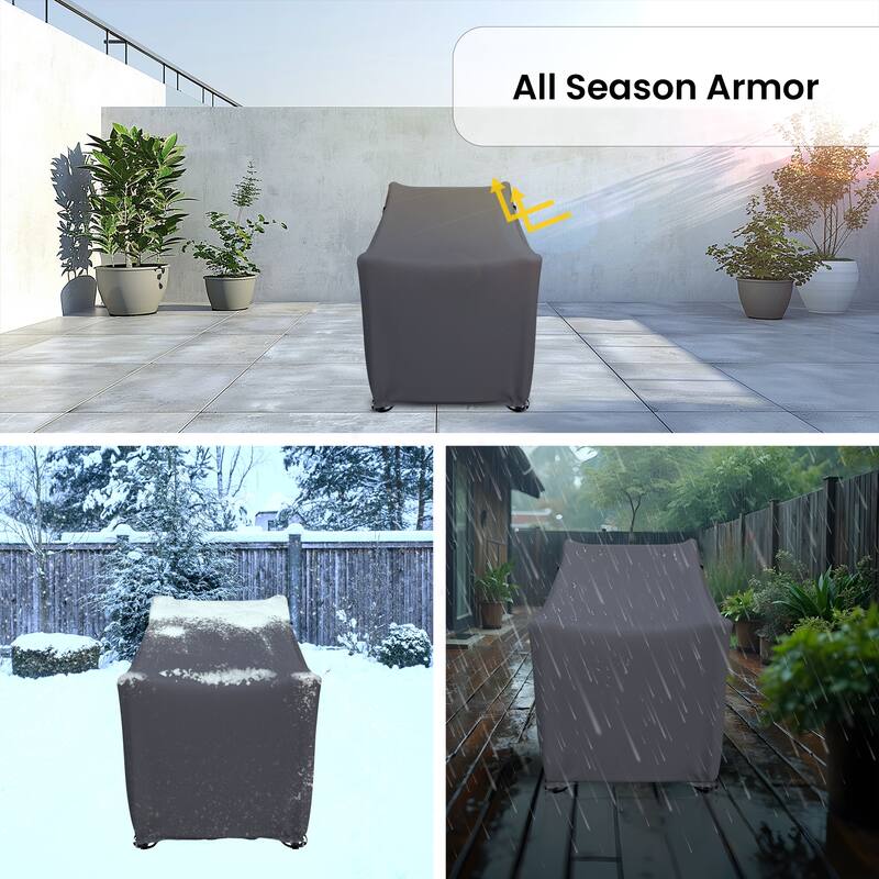 Vineyard Outdoor Garden Waterproof Armchair Cover - 35.25 x 26.5 x 25