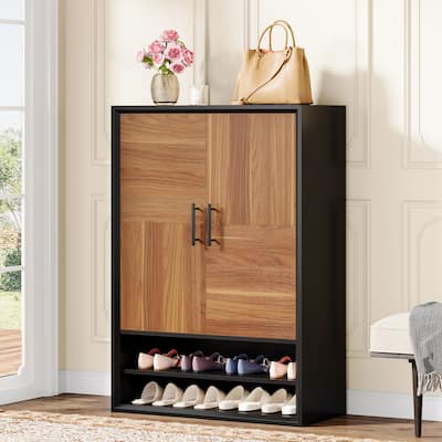 6-Tier Shoe Storage Cabinet with Doors for Entryway - 13.78"D x 28.74"W x 43.30"H