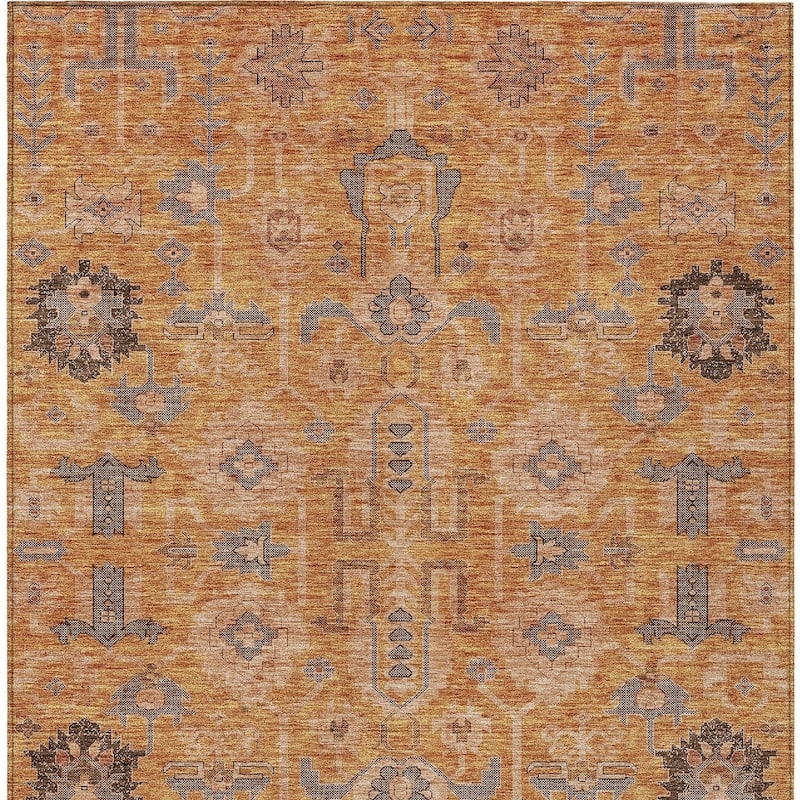 HomeRoots Oriental Traditional Rectangle Outdoor Rug