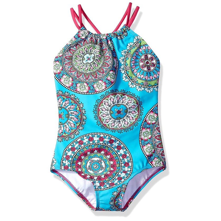 Kanu Surf Girls Jasmine Beach Sport Halter One Piece Swimsuit