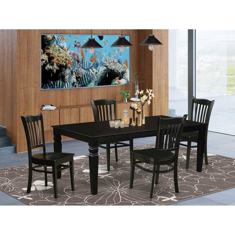 Dining Room Table Set - 9 Piece Kitchen Table with Chairs - Modern Flair Design