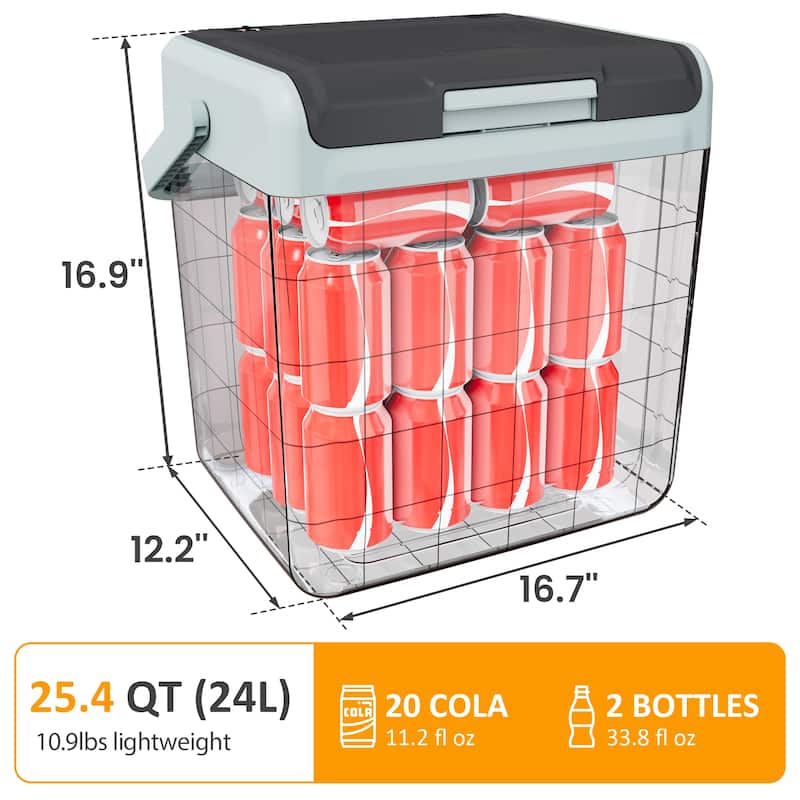 25QT Portable Cooler and Warmer Mini Fridge - N/A