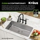 preview thumbnail 4 of 89, KRAUS Dex Stainless Steel Single Bowl Undermount Kitchen Bar Sink
