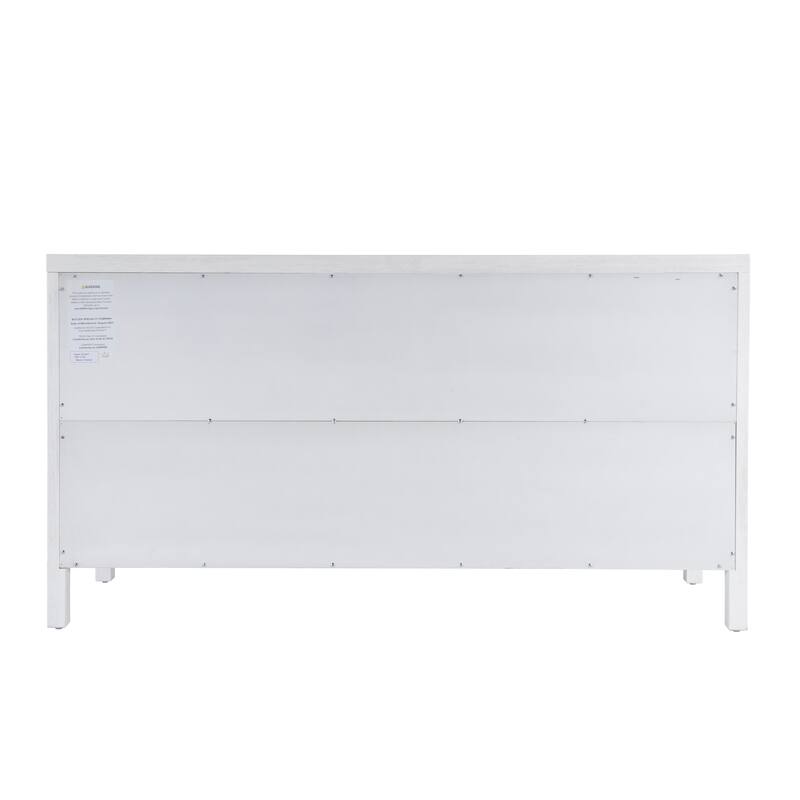 Nora 6-Drawer Wood Wide Dresser