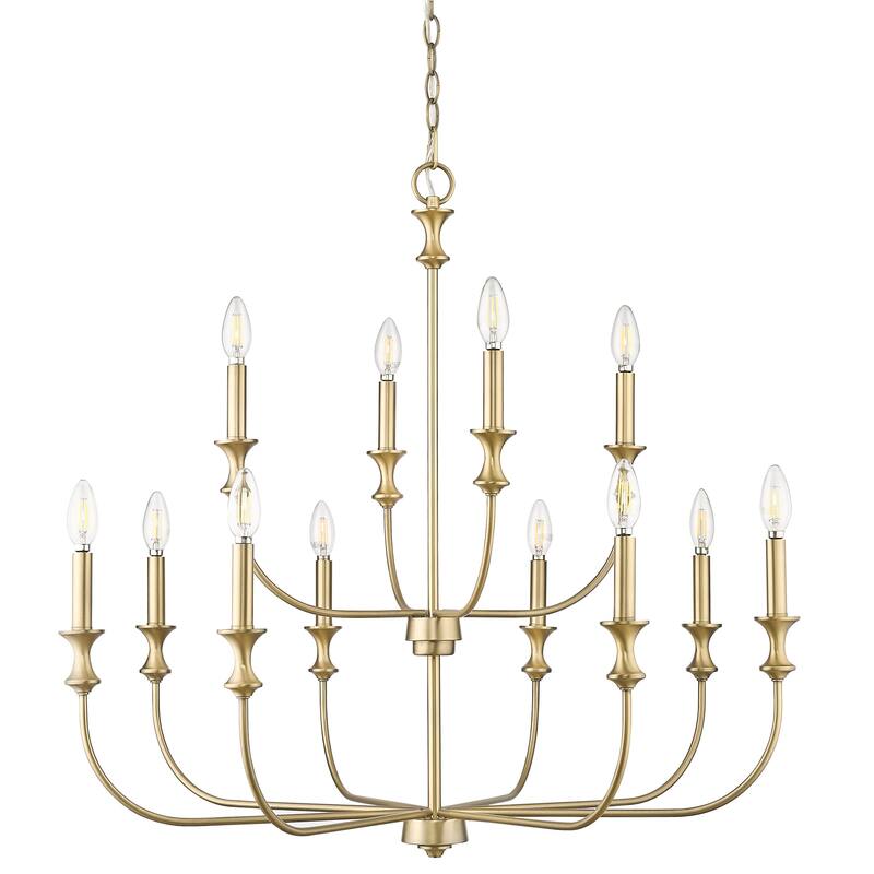 Millennium Lighting 29612 Savanne 12 Light 34" Wide Taper Candle Style - Vintage Brass