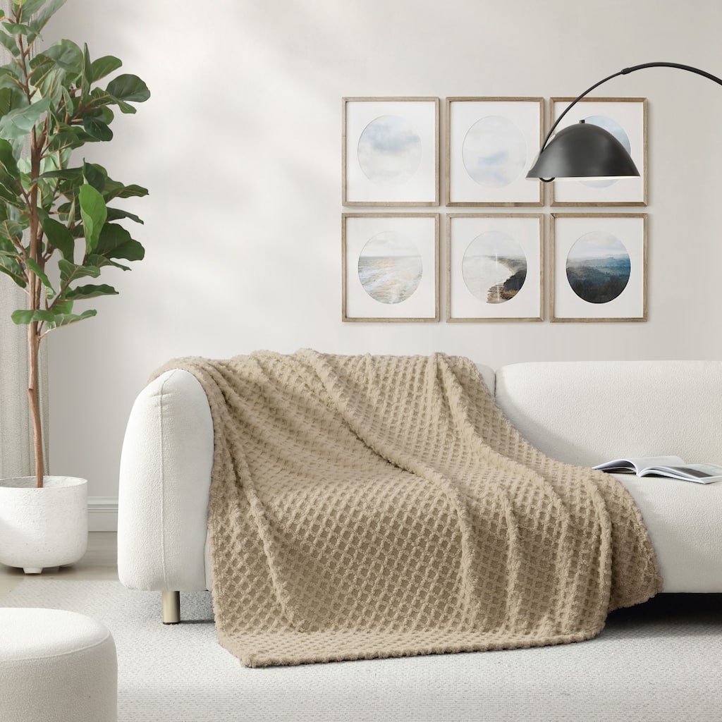 Swift Home Patterned Jacquard Plush Throw Blanket - 50" x 70"