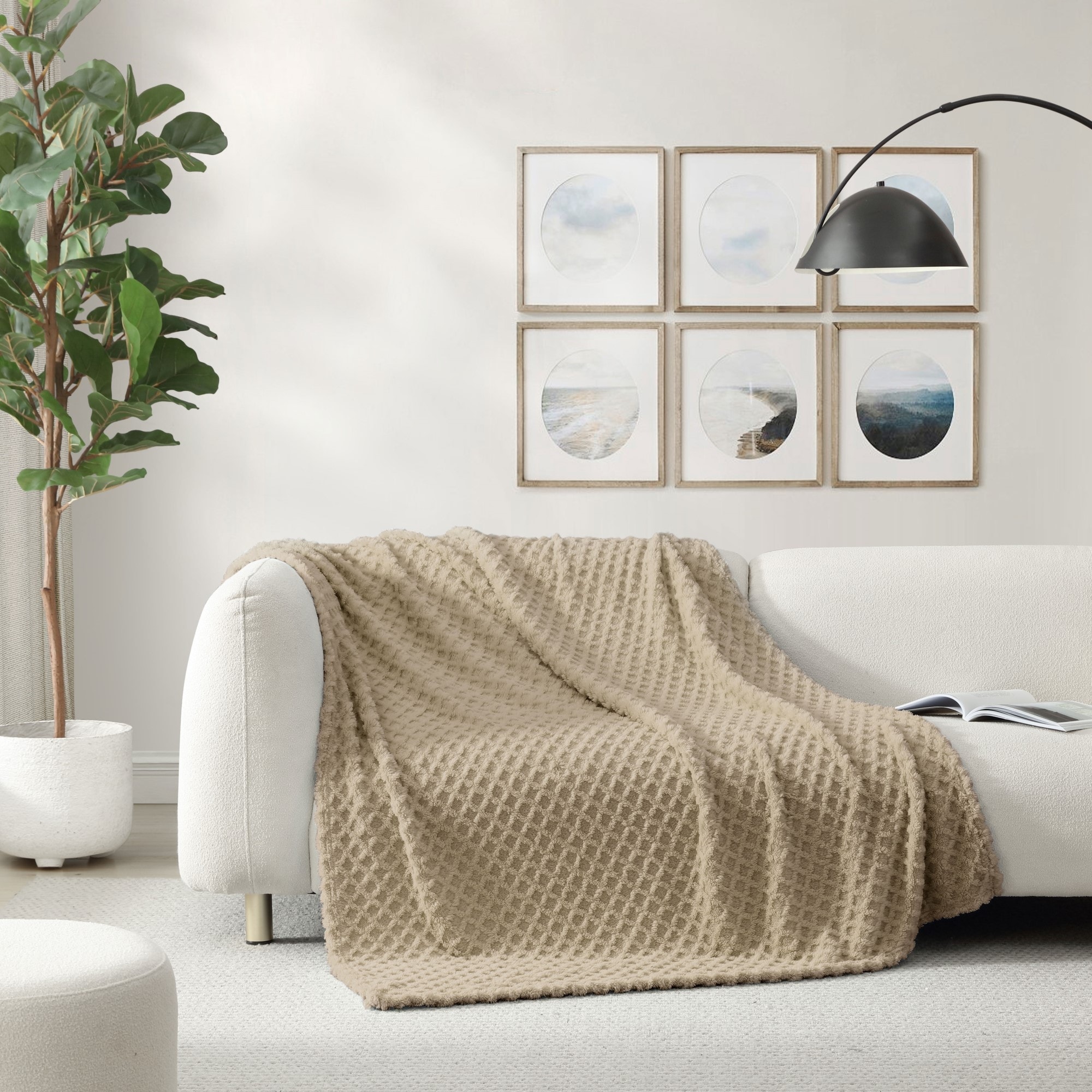 Swift Home Patterned Jacquard Plush Throw Blanket - 50" x 70"