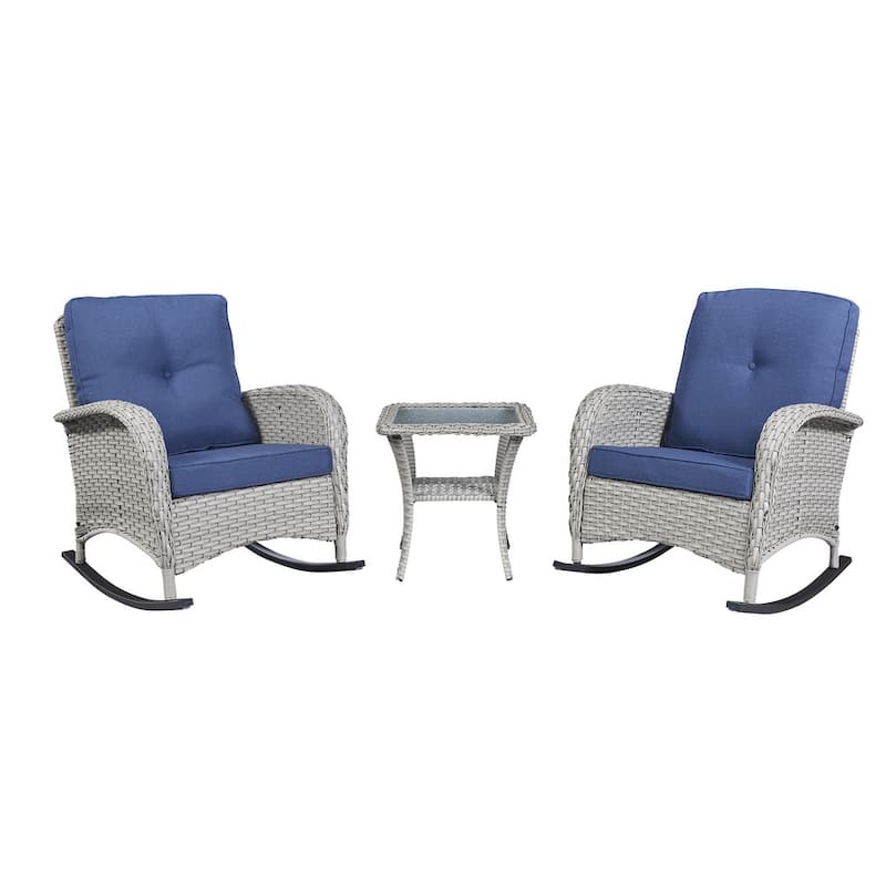 Gymojoy Outdoor Rocking Chairs Set of 2 Patio Furniture Sets