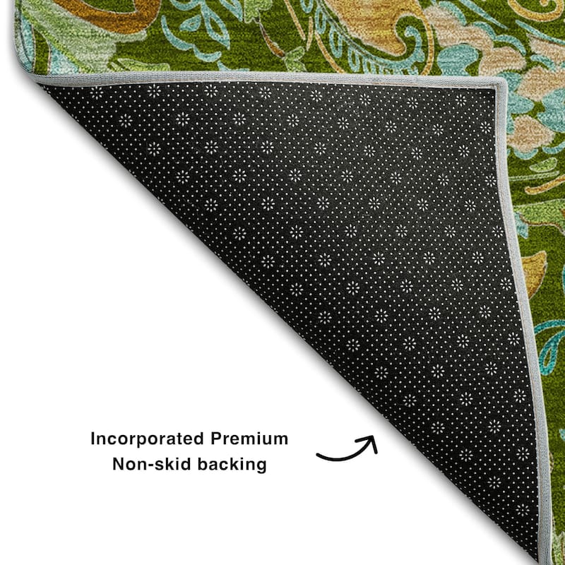 Premium Washable Super Soft Traditional Paisley Mayfield Rug