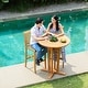 preview thumbnail 3 of 6, Cambridge Casual Paxton Teak wood Bar-height Patio Bistro Table