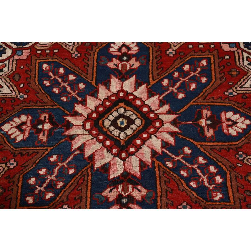 Hand Knotted Oriental 100% Wool Carpet Traditional Medallion Red Bakhtiari Area Rug - 13' 2'' X 11' 5''