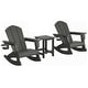 preview thumbnail 1 of 58, Laguna Kids Outdoor Poly Adirondack Rocking Chair with Side Table 3-Piece Set Gray