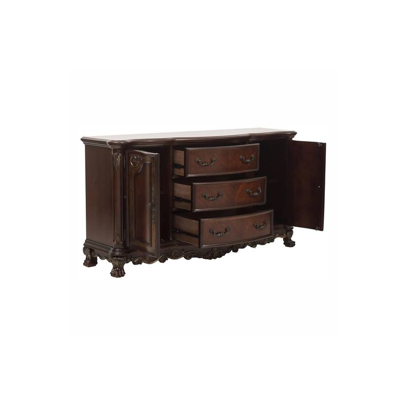 Shelby Cherry Traditional Fabric Oval Double Pedestal Dining Room Set