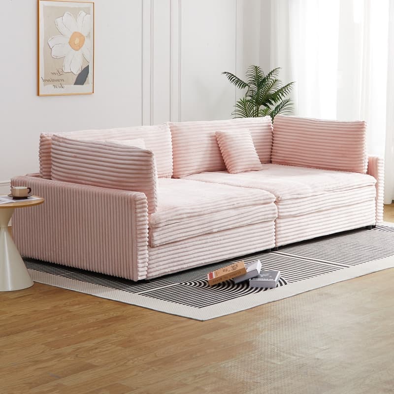 112" Corduroy Upholstered Sofa