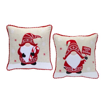 Gnome Holiday Pillow (Set of 2)