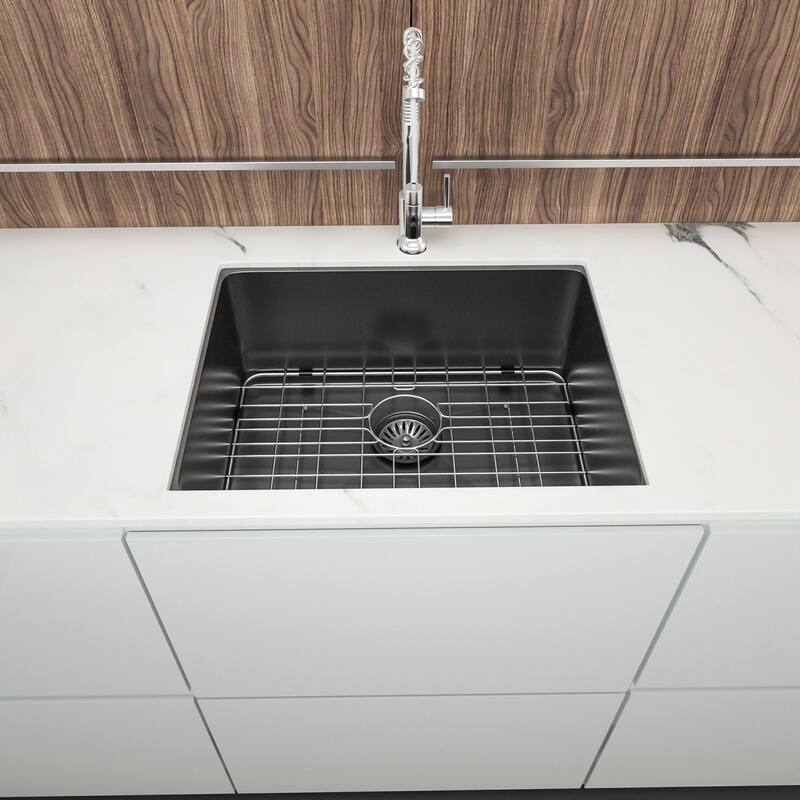 Farmhouse Undermount Stainless Steel Kitchen Sink in Matte Black - 23-in L x 18-in W x 10-in H