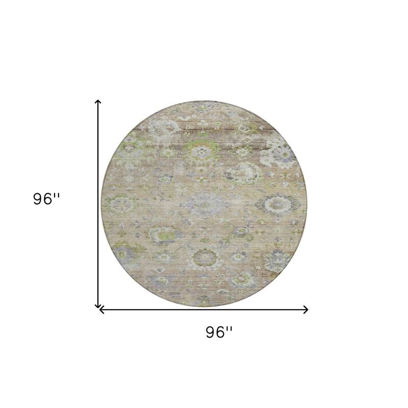 HomeRoots Floral Traditional Rectangle Outdoor Rug