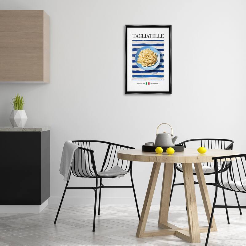 Stupell Traditional Tagliatelle Pasta Framed Floater Canvas Wall Art Design By Andreas Magnusson